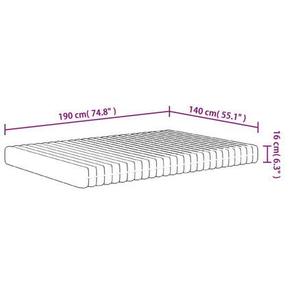 Foam Mattress Medium Soft 140x190 cm