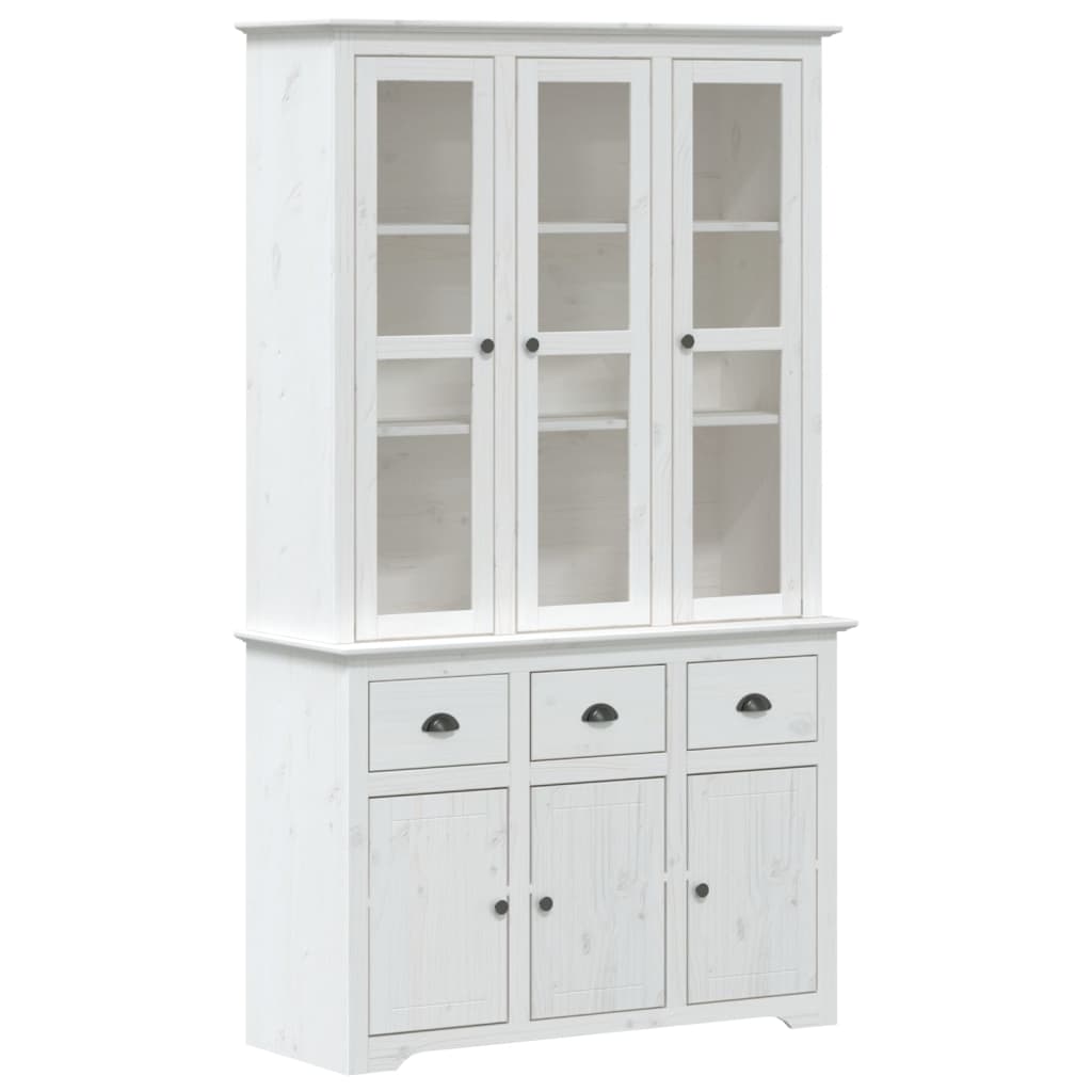 Highborad "BODO" White 115.5x43x200.5 cm Solid Wood Pine