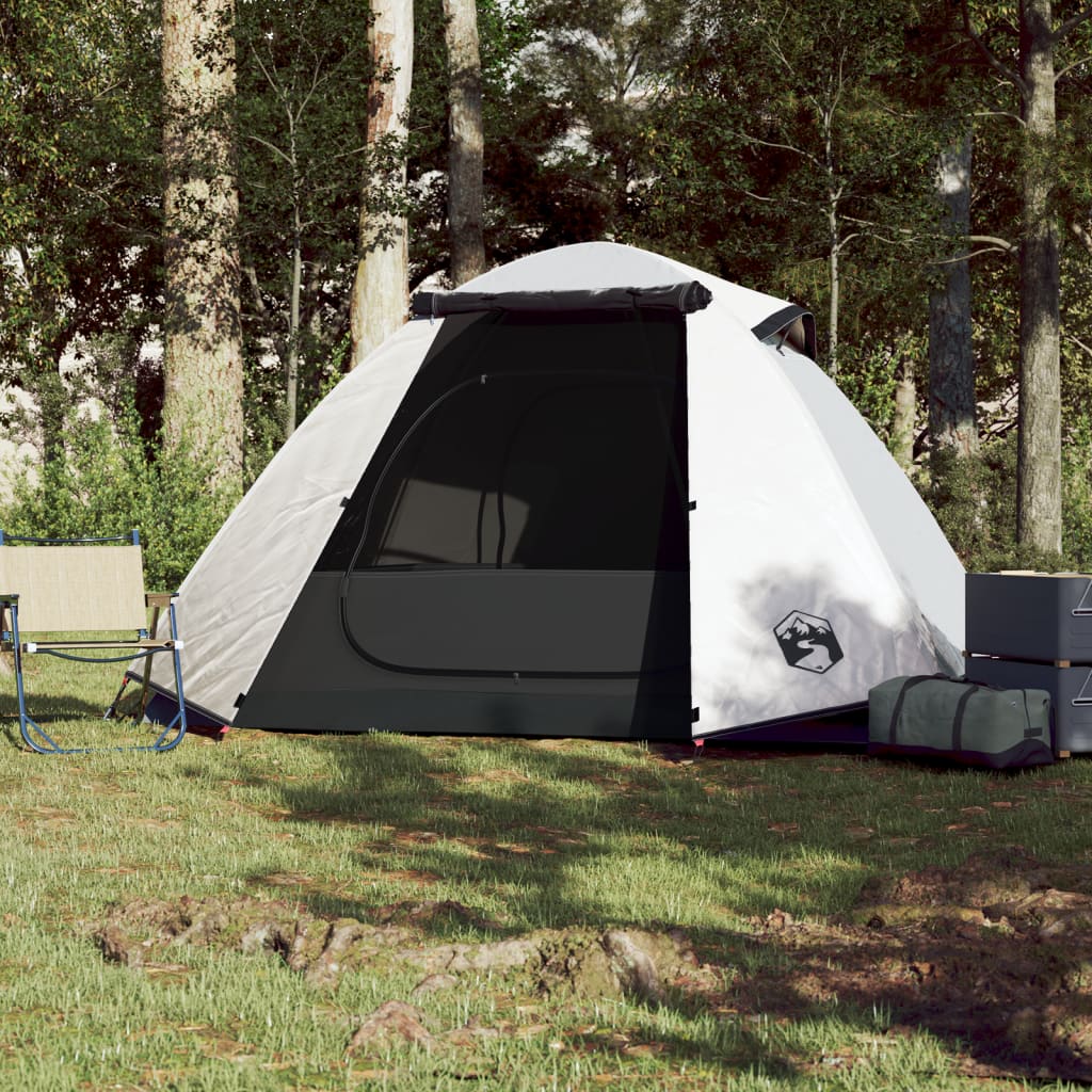 Camping Tent Dome 2-Person White Blackout Fabric Waterproof