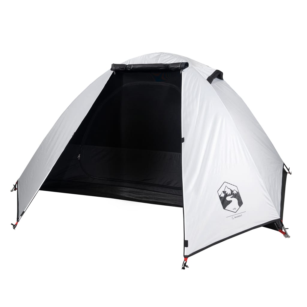 Camping Tent Dome 2-Person White Blackout Fabric Waterproof