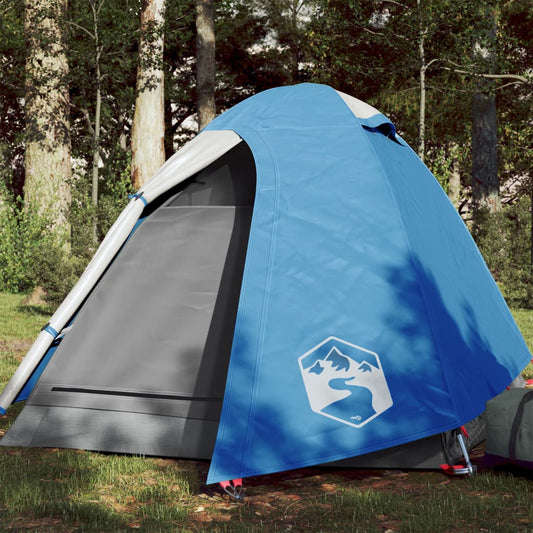 Camping Tent Dome 2-Person Blue Waterproof