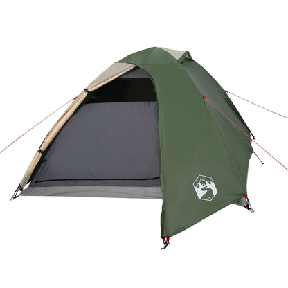 Camping Tent Dome 3-Person Green Waterproof