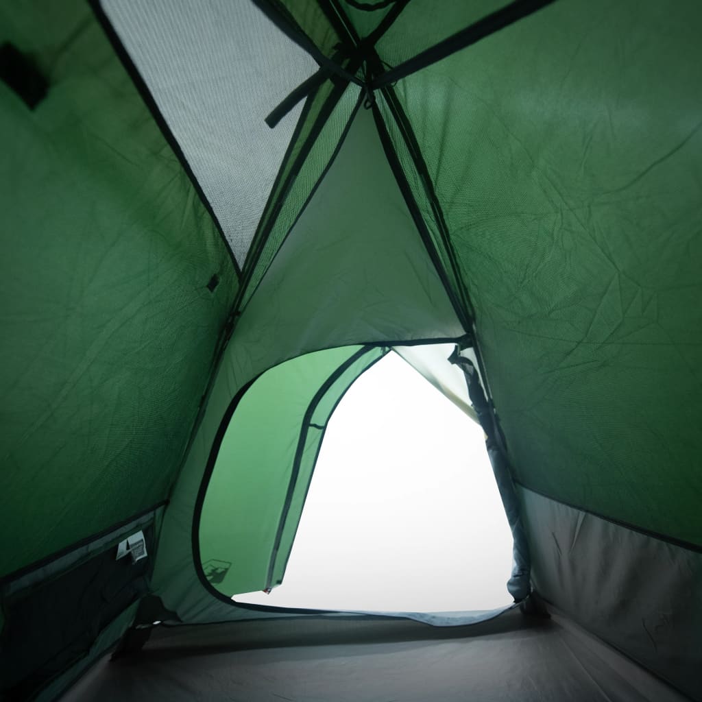 Camping Tent Dome 3-Person Green Waterproof