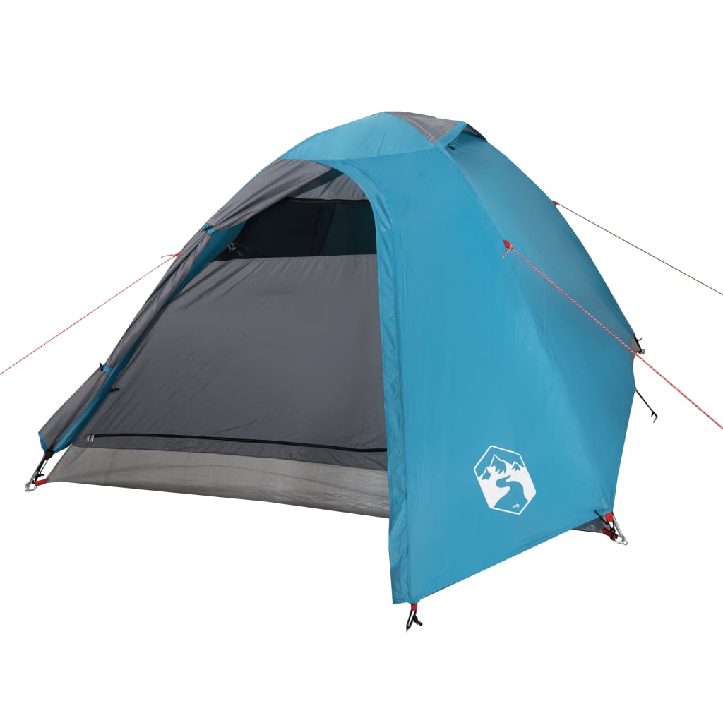 Camping Tent Dome 3-Person Blue Waterproof