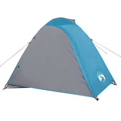 Camping Tent Dome 3-Person Blue Waterproof