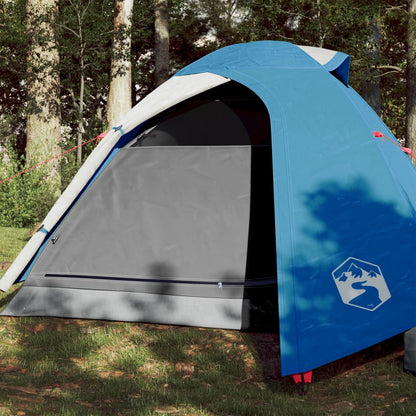 Camping Tent Dome 3-Person Blue Waterproof