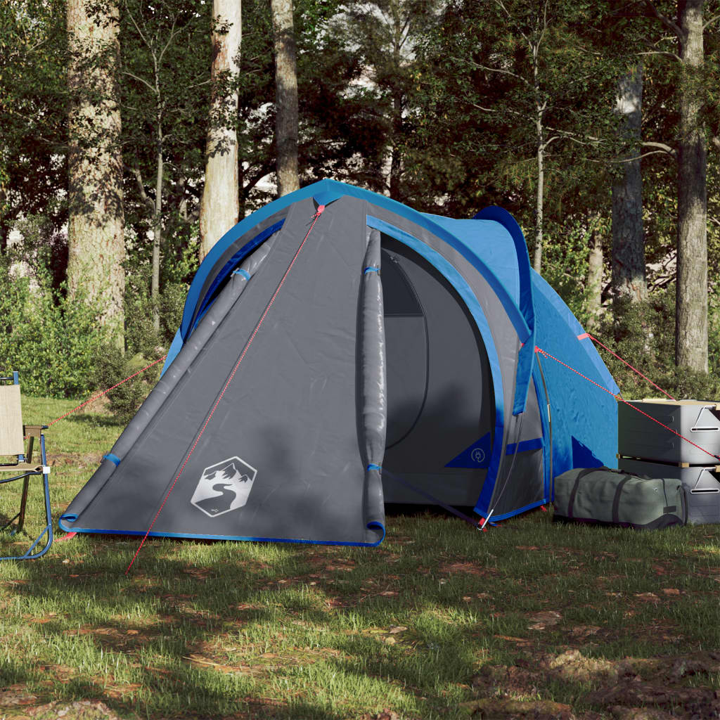 Camping Tent Dome 2-Person Blue Waterproof