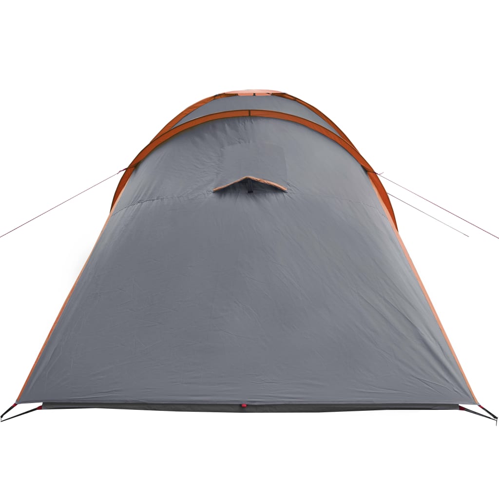 Family Tent Dome 6-Person Grey and Orange Waterproof