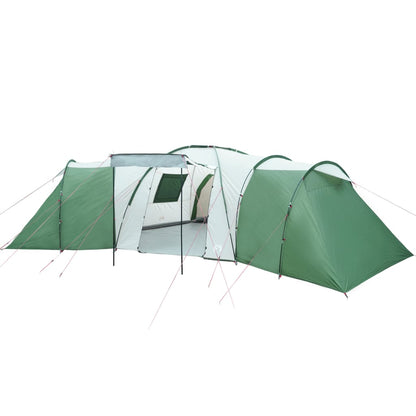 Camping Tent 12 Persons Green 840x720x200 cm 185T Taffeta