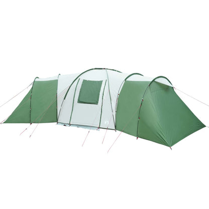 Camping Tent 12 Persons Green 840x720x200 cm 185T Taffeta