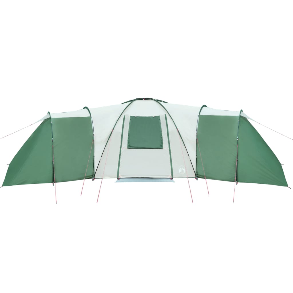 Camping Tent 12 Persons Green 840x720x200 cm 185T Taffeta