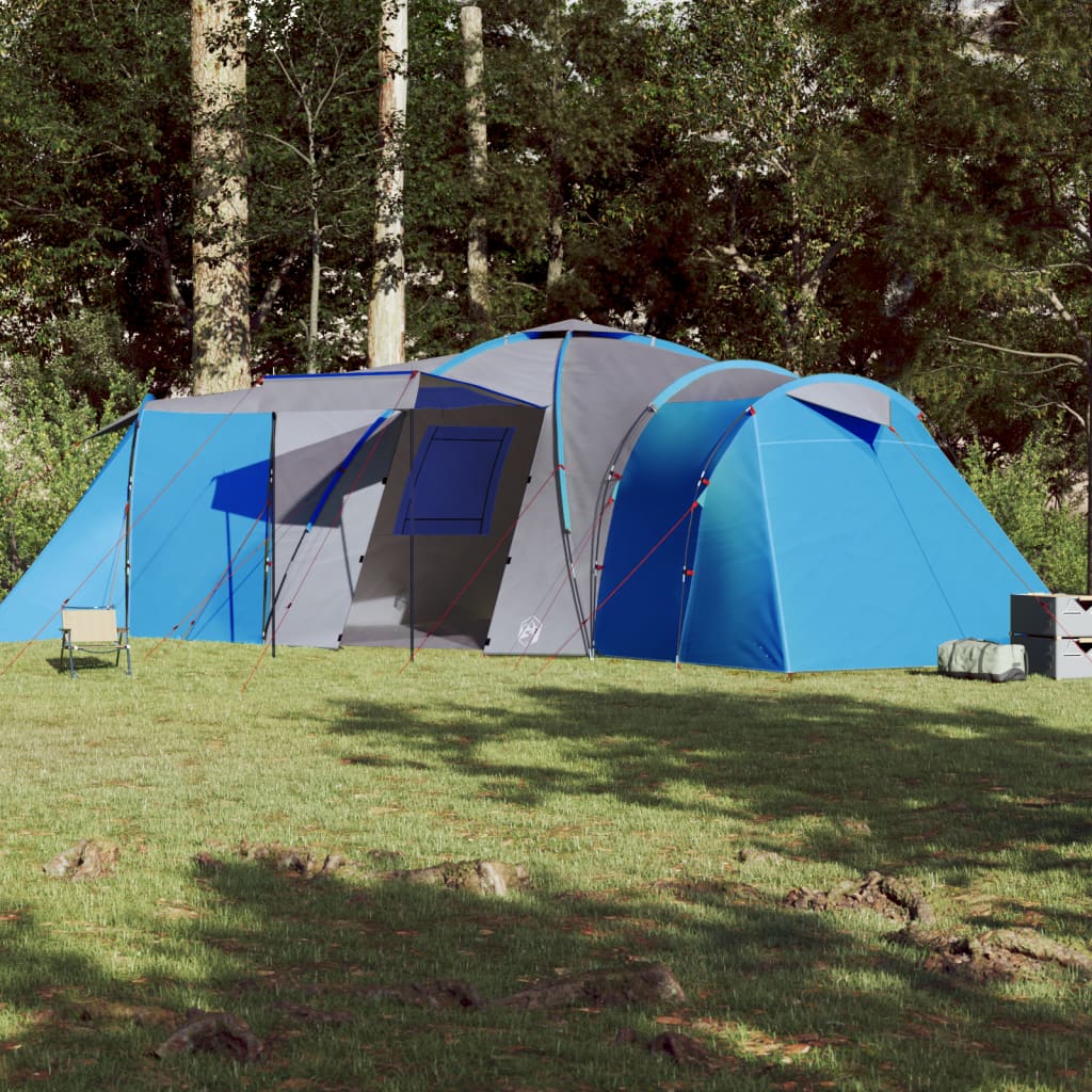 Family Tent Dome 12-Person Blue Waterproof