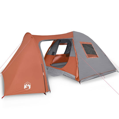 Family Tent Dome 6-Person Orange Waterproof