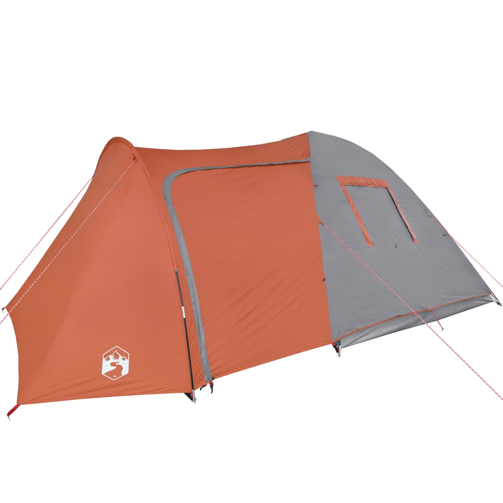 Family Tent Dome 6-Person Orange Waterproof