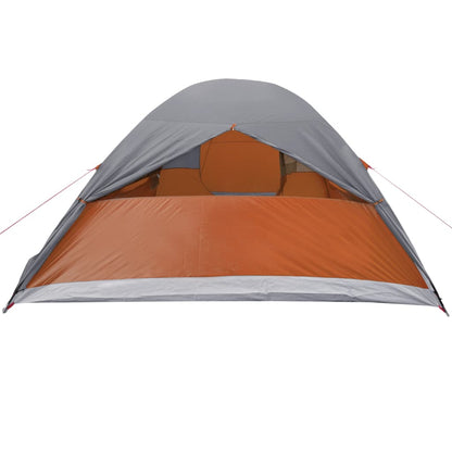 Family Tent Dome 6-Person Orange Waterproof