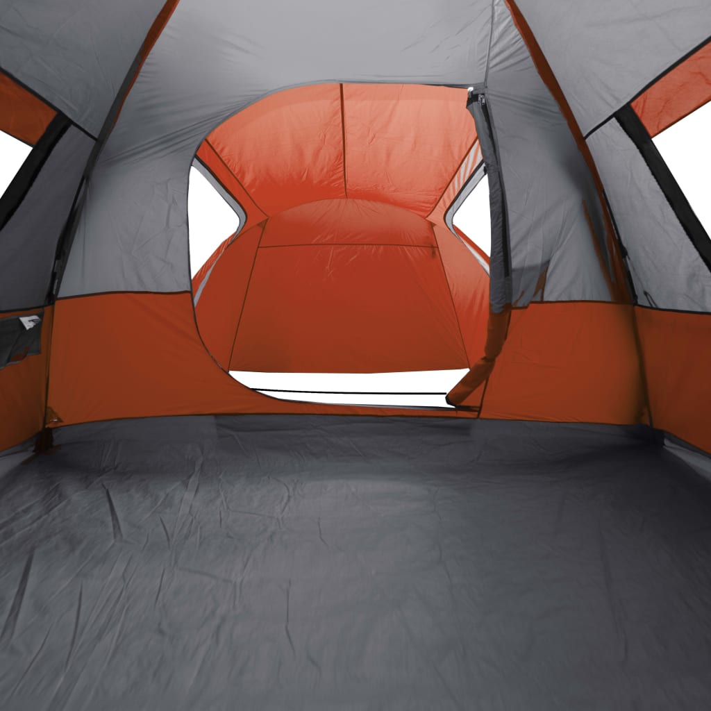 Family Tent Dome 6-Person Orange Waterproof