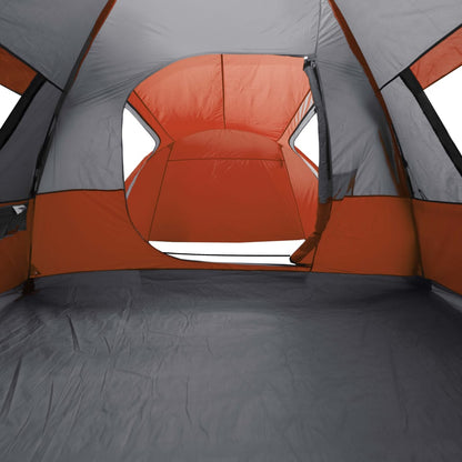 Family Tent Dome 6-Person Orange Waterproof