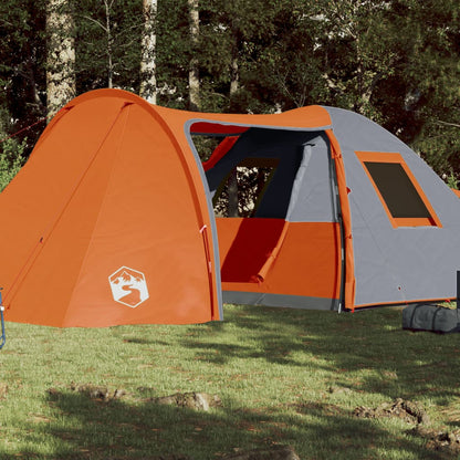 Family Tent Dome 6-Person Orange Waterproof