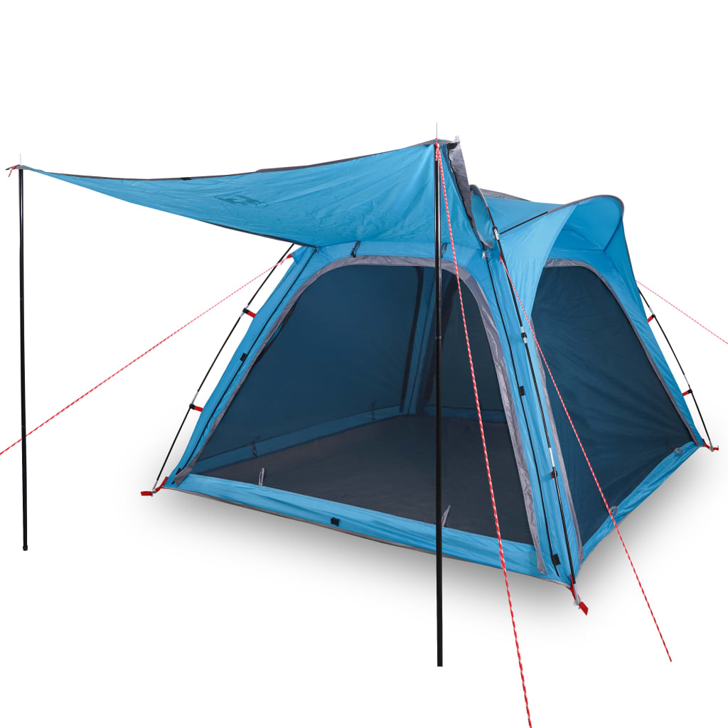 Camping Tent 4-Person Blue Quick Release Waterproof