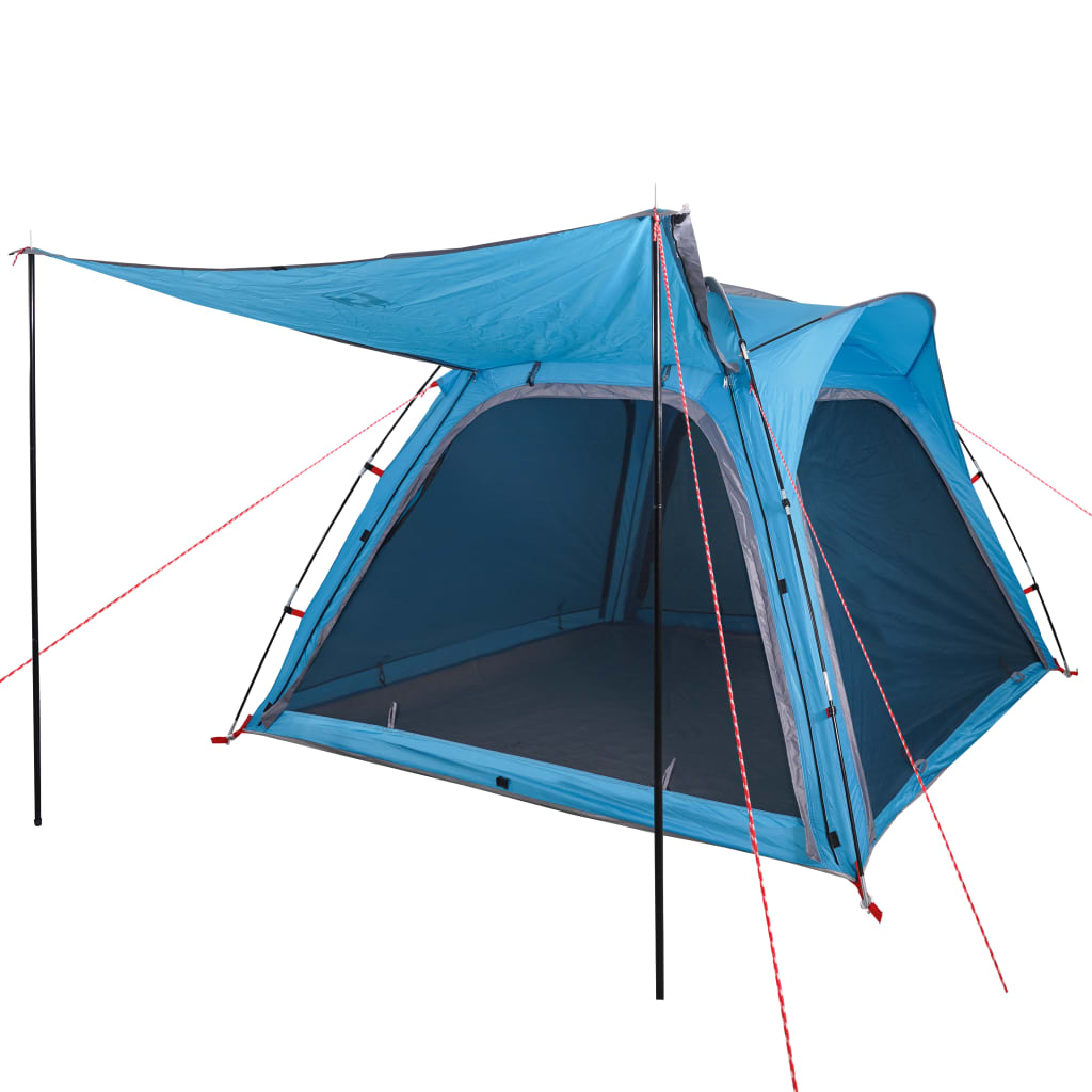 Camping Tent 4-Person Blue Quick Release Waterproof