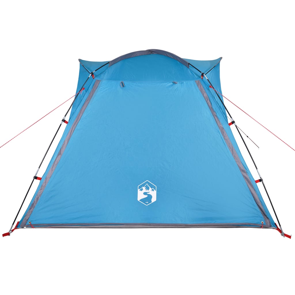 Camping Tent 4-Person Blue Quick Release Waterproof