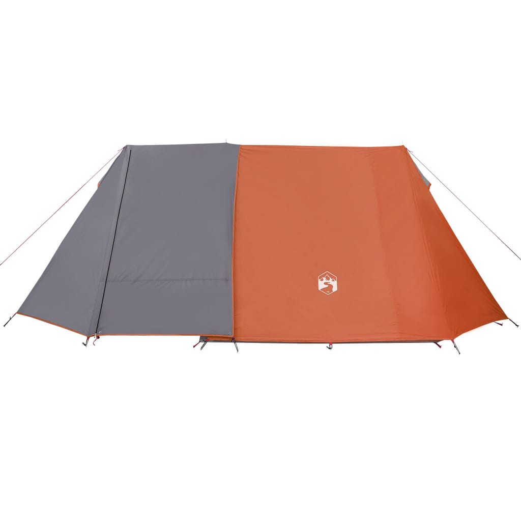 Camping Tent 3-Person Grey and Orange Waterproof