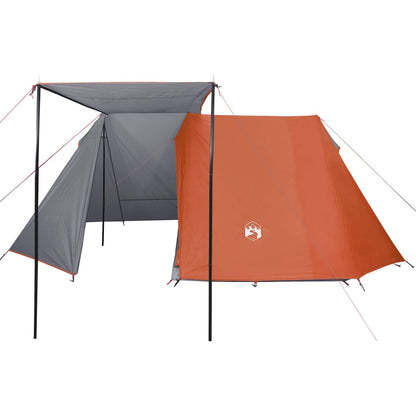 Camping Tent 3-Person Grey and Orange Waterproof