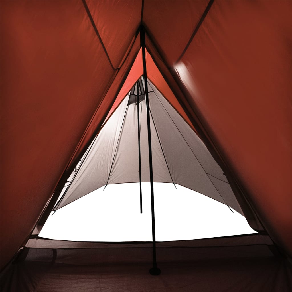 Camping Tent 3-Person Grey and Orange Waterproof