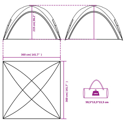 Party Tent White 360x360x219 cm 190T Taffeta