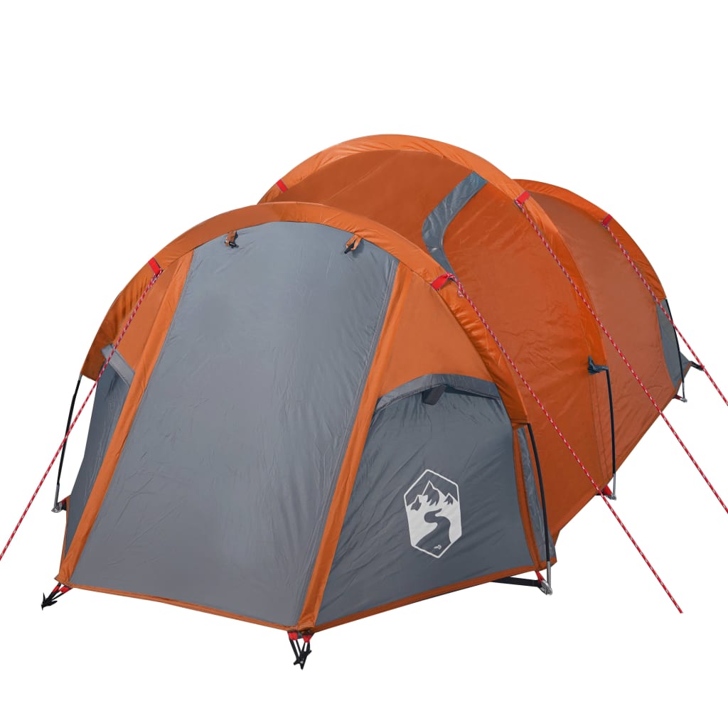 Camping Tent Tunnel 2-Person Orange Waterproof