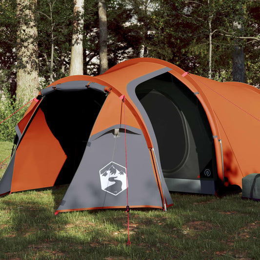 Camping Tent Tunnel 2-Person Orange Waterproof