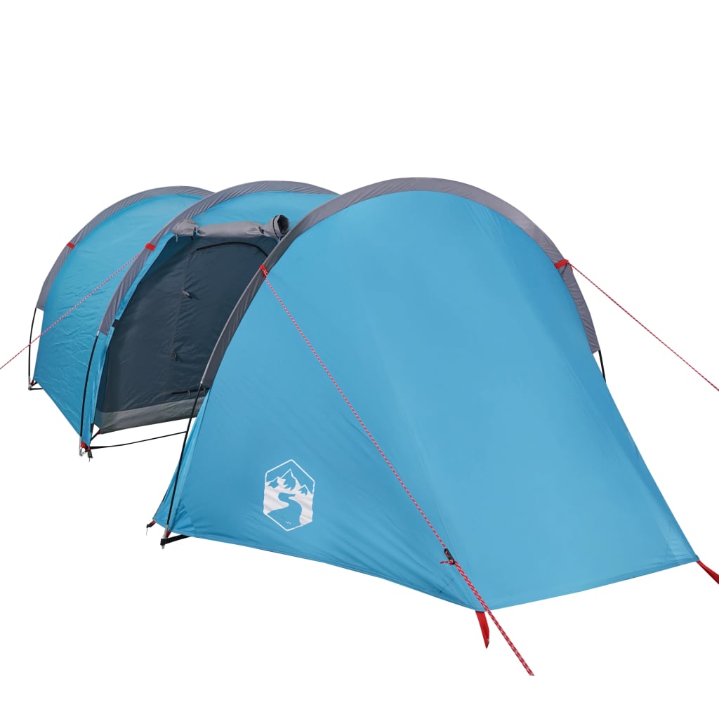 Camping Tent 4 Persons Blue 405x170x106 cm 185T Taffeta