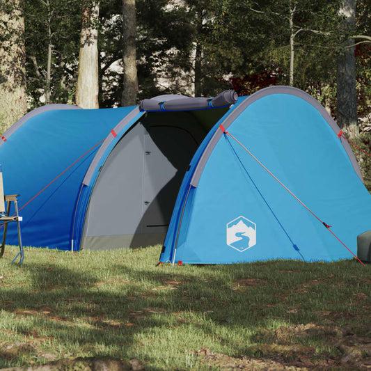 Camping Tent 4 Persons Blue 405x170x106 cm 185T Taffeta