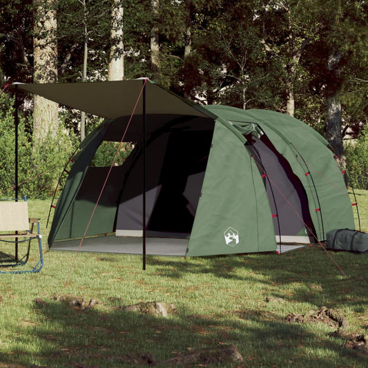 Camping Tent Tunnel 4-Person Green Waterproof