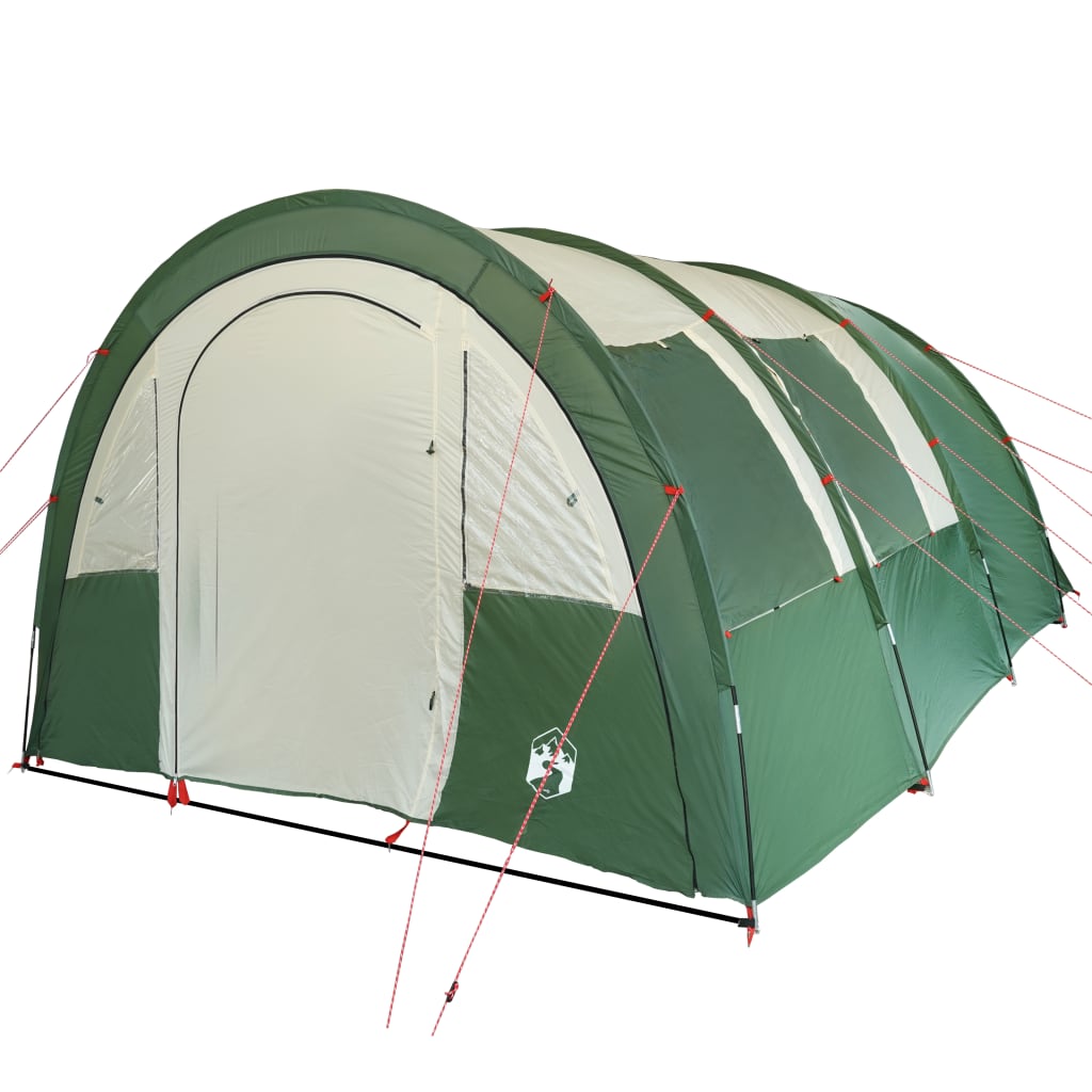 Camping Tent 4 Persons Green 483x340x193 cm 185T Taffeta