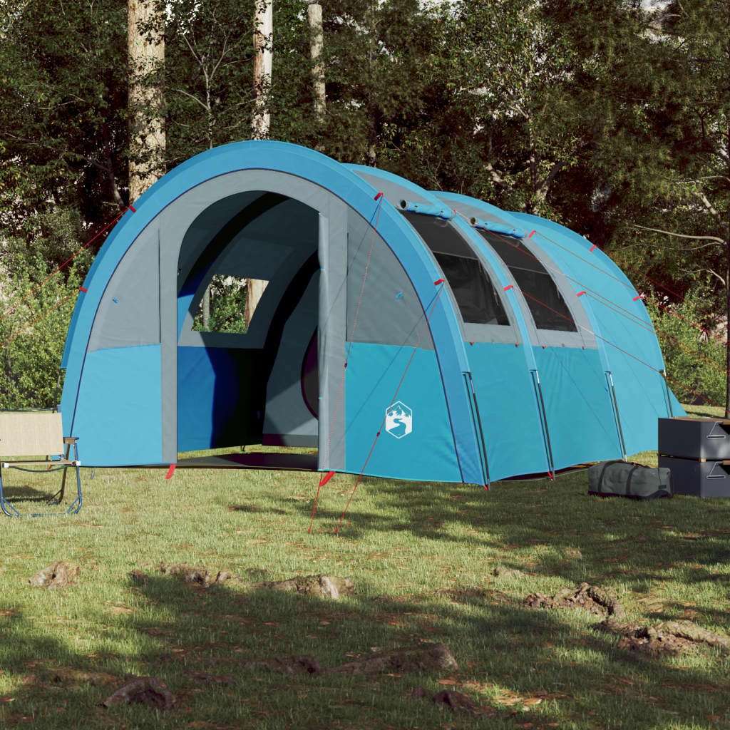 Camping Tent 4 Persons Blue 483x340x193 cm 185T Taffeta