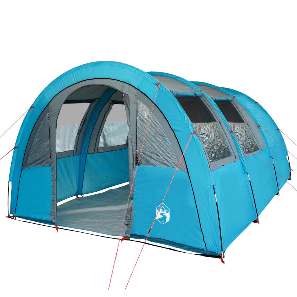 Camping Tent 4 Persons Blue 483x340x193 cm 185T Taffeta