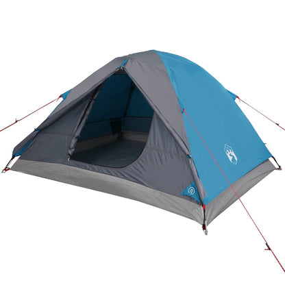 Camping Tent Dome 3-Person Blue Waterproof