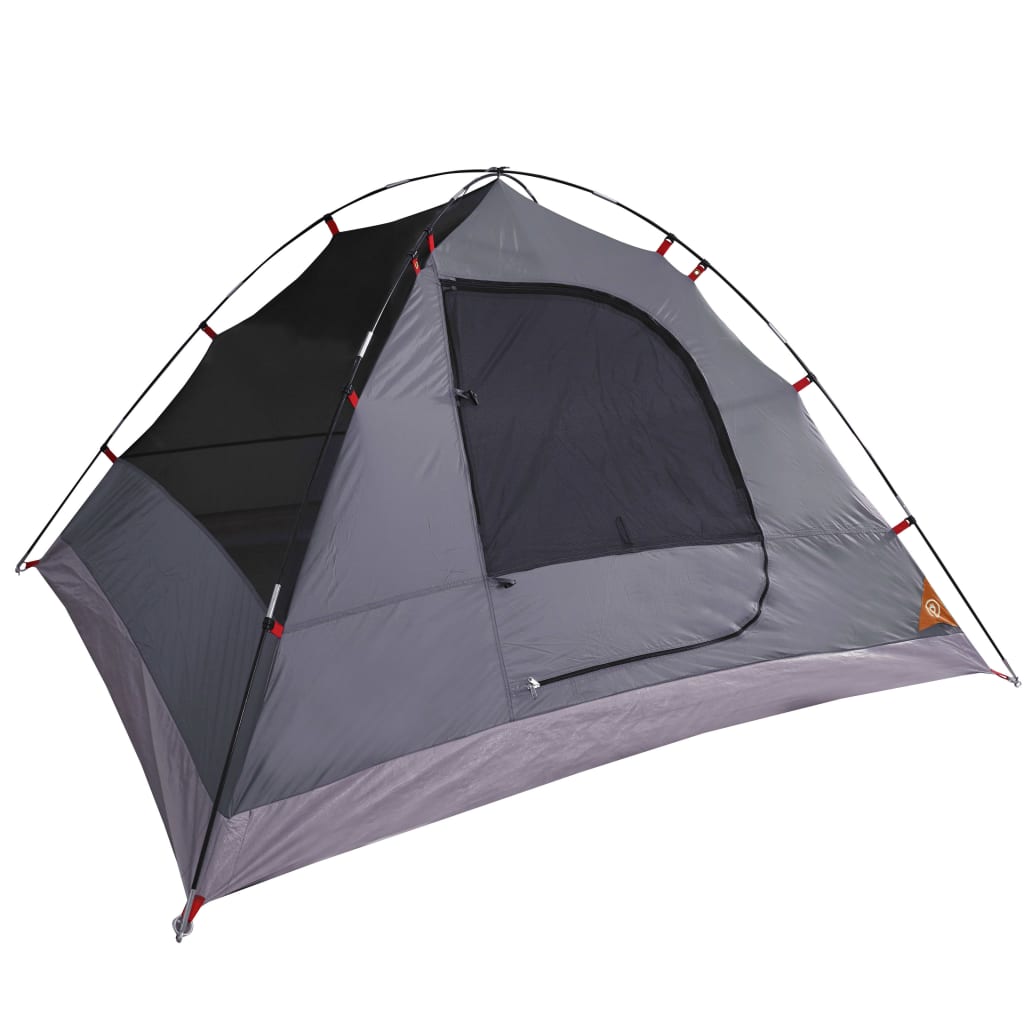 Camping Tent Dome 3-Person Orange Waterproof