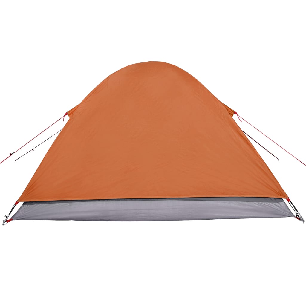 Camping Tent Dome 3-Person Orange Waterproof