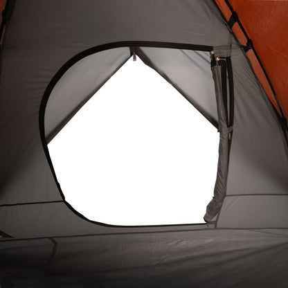 Camping Tent Dome 3-Person Orange Waterproof