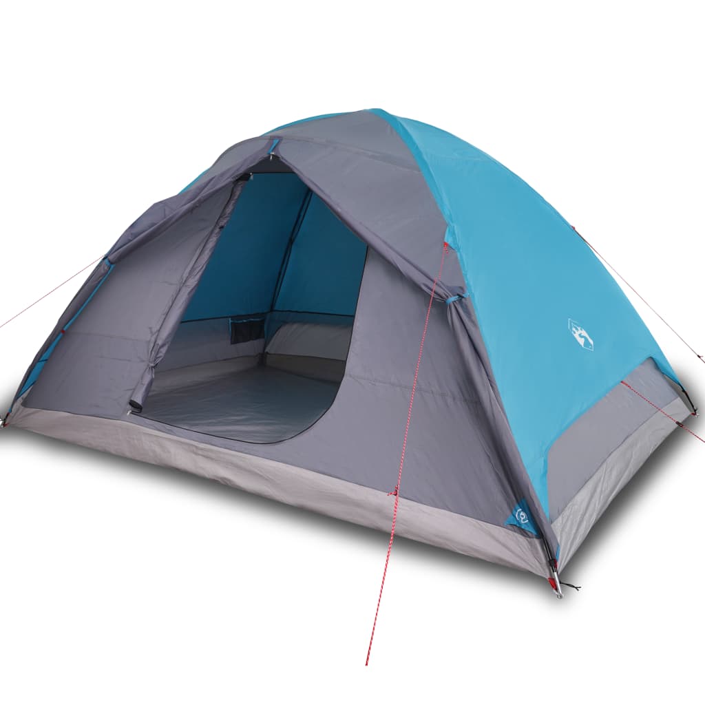 Camping Tent Dome 6-Person Blue Waterproof