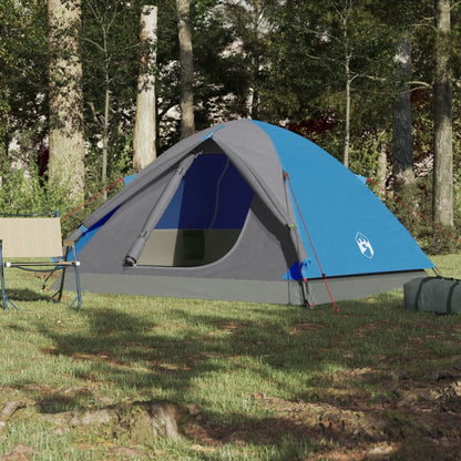 Camping Tent Dome 6-Person Blue Waterproof