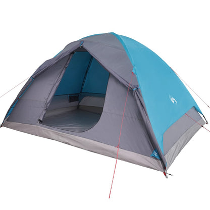 Camping Tent Dome 6-Person Blue Waterproof