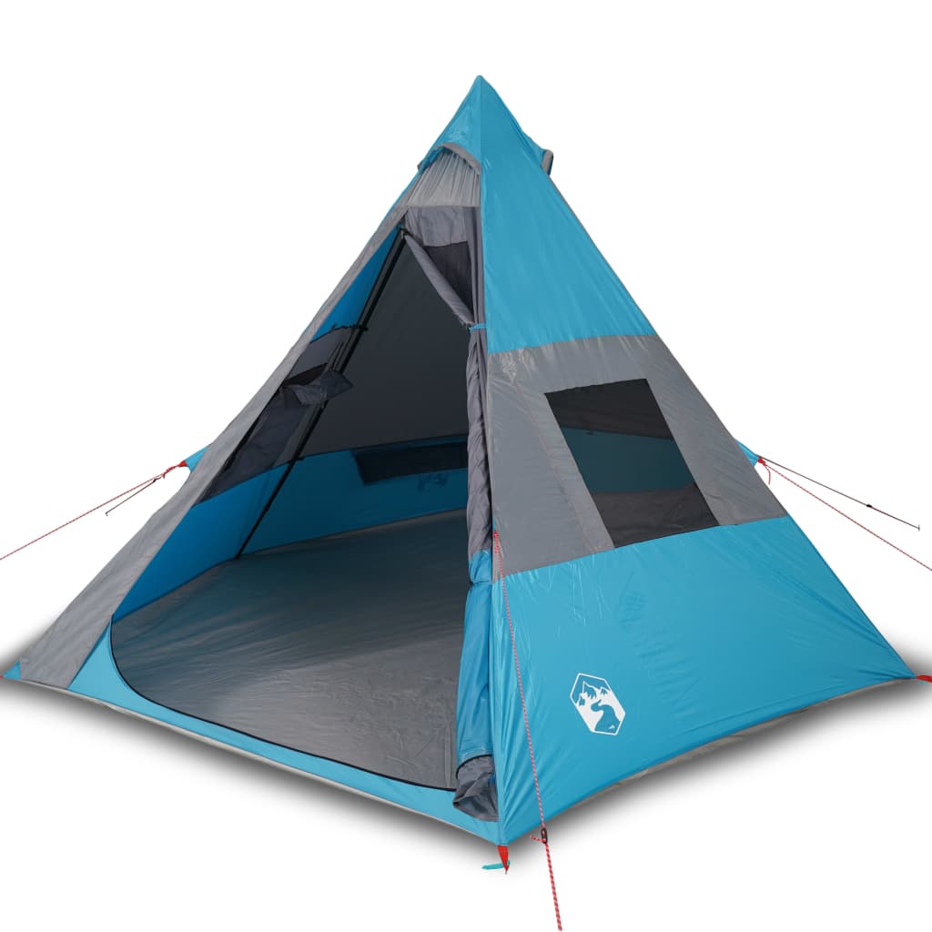 Camping Tent Tipi 7-Person Blue Waterproof