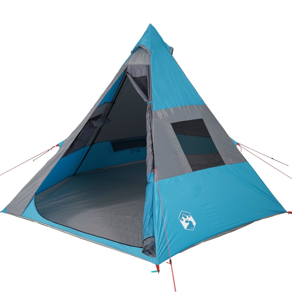 Camping Tent Tipi 7-Person Blue Waterproof