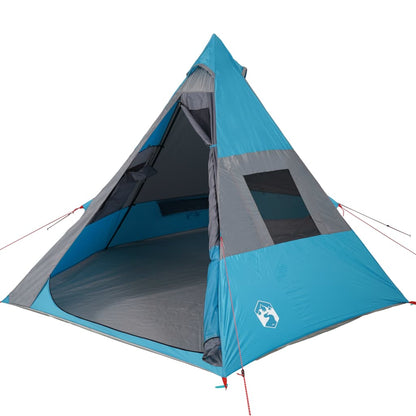 Camping Tent Tipi 7-Person Blue Waterproof