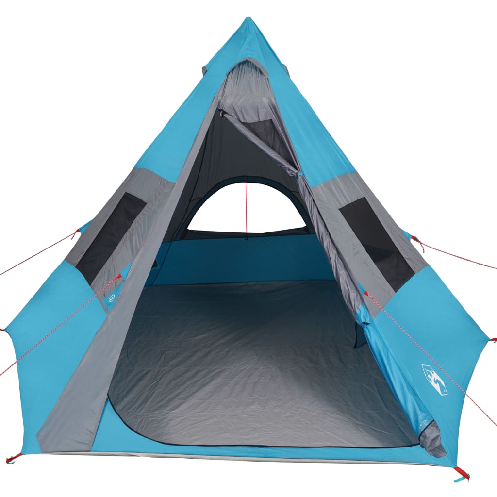 Camping Tent Tipi 7-Person Blue Waterproof