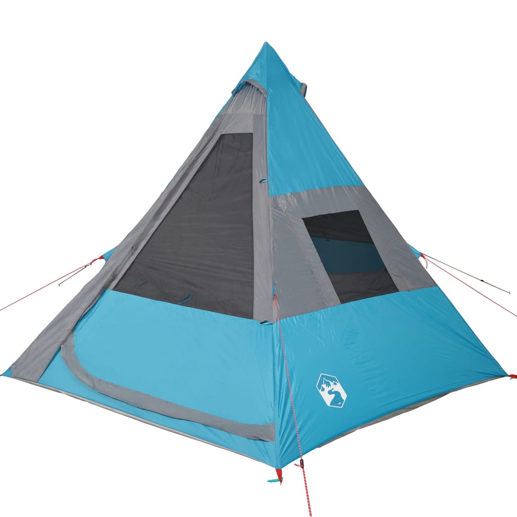 Camping Tent Tipi 7-Person Blue Waterproof