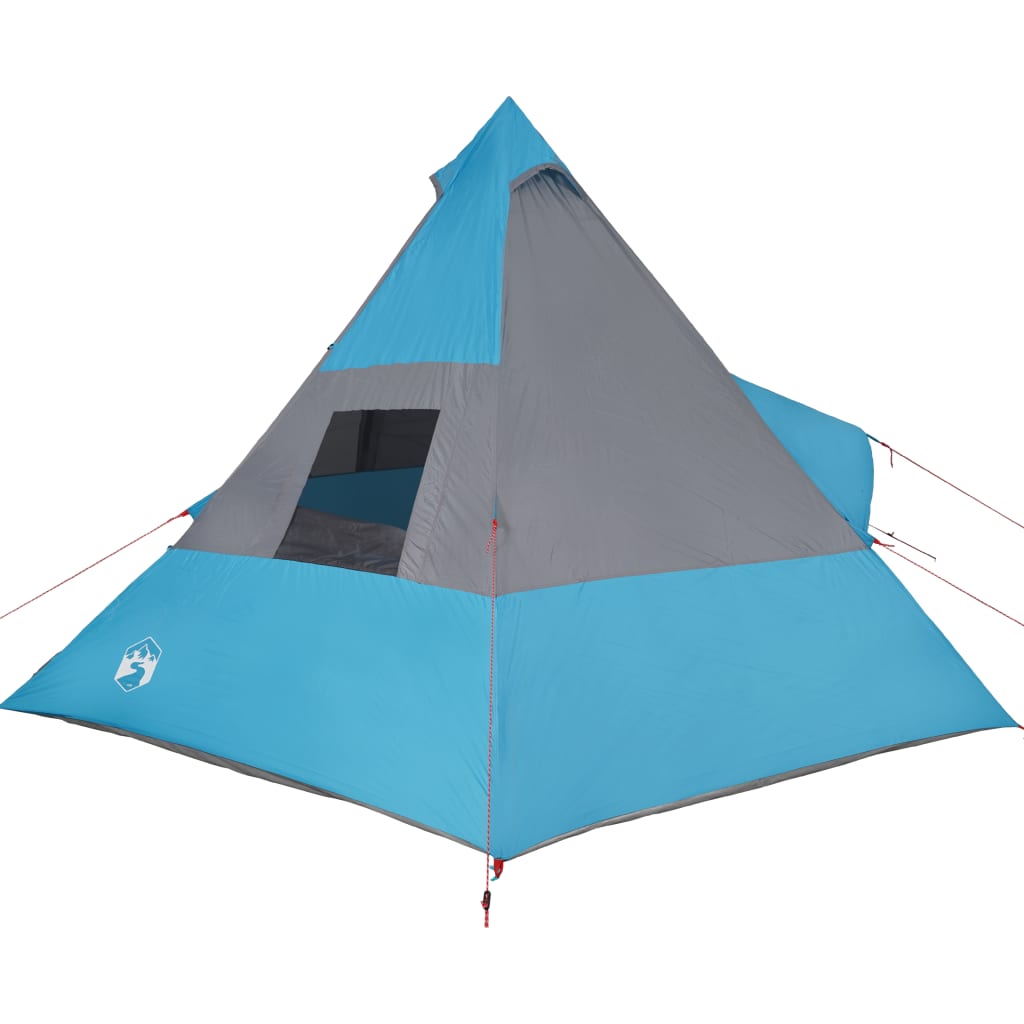 Camping Tent Tipi 7-Person Blue Waterproof